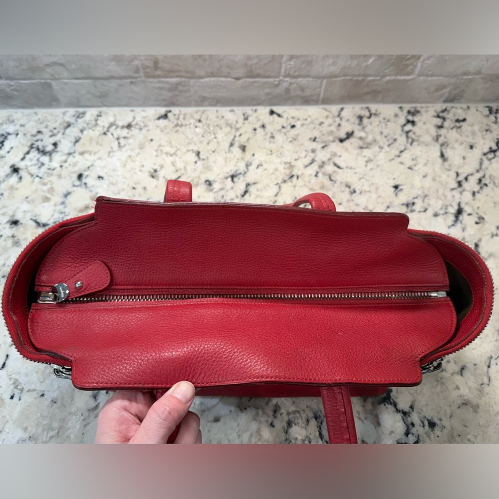 Salvatore Ferragamo EUC Verve Vintage Red Calfskin Leather Satchel - Picture 12 of 13
